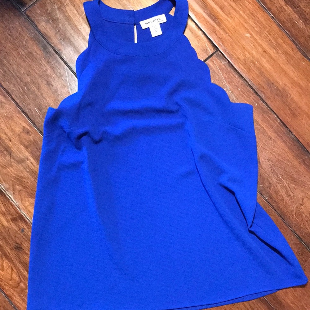 Royal Blue Sleeveless Blouse by Monteau Los Angeles Woman’s Size Small